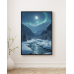 Winter Moonlight Landscape Wall Art – Set of 13