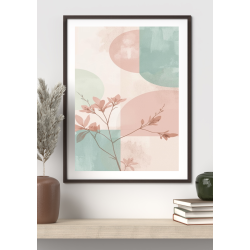 Boho Floral Art 1 – Soft Pastel Botanical Abstract Digital Print