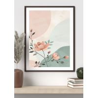 Boho Floral Art 2 – Soft Pastel Botanical Abstract Digital Print