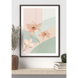 Boho Floral Art 3 – Soft Pastel Botanical Abstract Digital Print