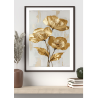 Golden Flowers Print 1