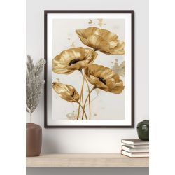 Golden Flowers Print 2
