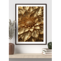 Elegant Gold Flower Print 2