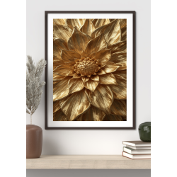 Elegant Gold Flower Print 2