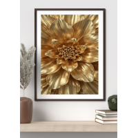 Elegant Gold Flower Print 3