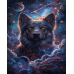Blue Moon Dog 1 – Mystical Abstract Digital Art Print