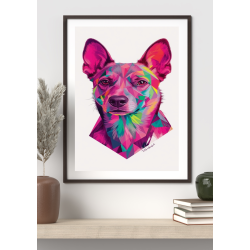 Geometric Dog Art Print 2