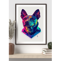 Geometric Dog Art Print 1