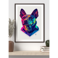Geometric Dog Art Print 1