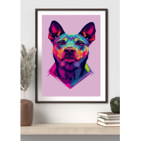 Geometric Dog Art Print 3