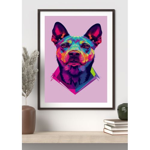 Geometric Dog Art Print 3