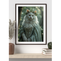 Maid Marian Cat – Fantasy Woodland Digital Art Print