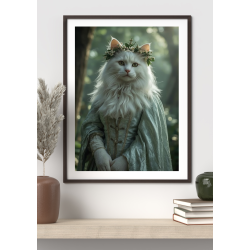Maid Marian Cat – Fantasy Woodland Digital Art Print