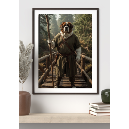 Little John Dog – Fantasy Woodland Digital Art Print