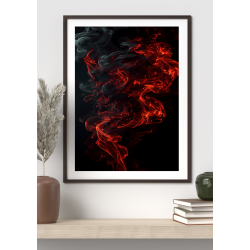 Swirling Black Smoke Print 1