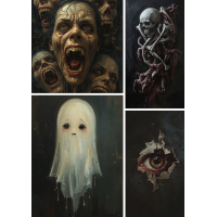 Horror Wall Art Bundle – 15 Printable 8x10 Digital Art Prints